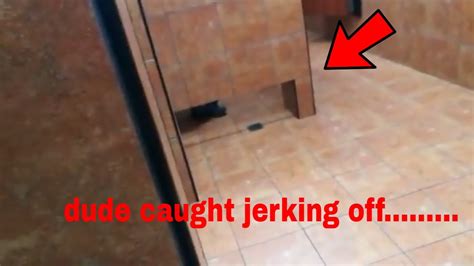 caught jerking in bathroom|Public.